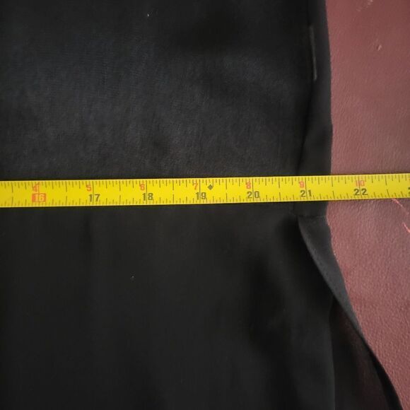 Zara Chic Sheer Loose Fit Black Blouse with Satin Modesty - Picture 11 of 13